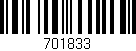 Código de barras (EAN, GTIN, SKU, ISBN): '701833'