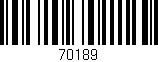 Código de barras (EAN, GTIN, SKU, ISBN): '70189'