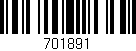 Código de barras (EAN, GTIN, SKU, ISBN): '701891'
