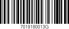 Código de barras (EAN, GTIN, SKU, ISBN): '7019180013G'