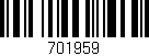 Código de barras (EAN, GTIN, SKU, ISBN): '701959'