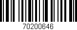 Código de barras (EAN, GTIN, SKU, ISBN): '70200646'