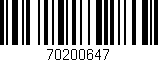 Código de barras (EAN, GTIN, SKU, ISBN): '70200647'
