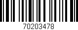 Código de barras (EAN, GTIN, SKU, ISBN): '70203478'