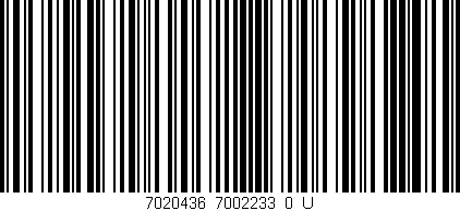 Código de barras (EAN, GTIN, SKU, ISBN): '7020436_7002233_0_U'