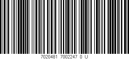Código de barras (EAN, GTIN, SKU, ISBN): '7020481_7002247_0_U'