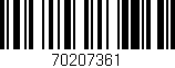 Código de barras (EAN, GTIN, SKU, ISBN): '70207361'