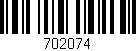 Código de barras (EAN, GTIN, SKU, ISBN): '702074'