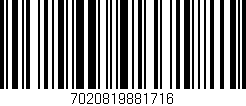Código de barras (EAN, GTIN, SKU, ISBN): '7020819881716'