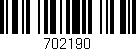 Código de barras (EAN, GTIN, SKU, ISBN): '702190'