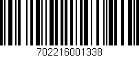 Código de barras (EAN, GTIN, SKU, ISBN): '702216001338'