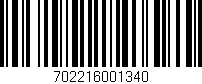 Código de barras (EAN, GTIN, SKU, ISBN): '702216001340'