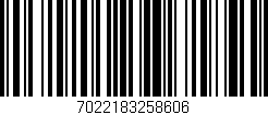 Código de barras (EAN, GTIN, SKU, ISBN): '7022183258606'