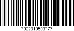 Código de barras (EAN, GTIN, SKU, ISBN): '7022618506777'