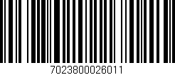 Código de barras (EAN, GTIN, SKU, ISBN): '7023800026011'