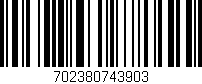 Código de barras (EAN, GTIN, SKU, ISBN): '702380743903'