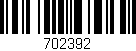 Código de barras (EAN, GTIN, SKU, ISBN): '702392'