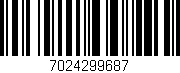 Código de barras (EAN, GTIN, SKU, ISBN): '7024299687'