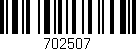 Código de barras (EAN, GTIN, SKU, ISBN): '702507'