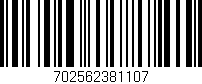 Código de barras (EAN, GTIN, SKU, ISBN): '702562381107'