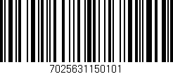 Código de barras (EAN, GTIN, SKU, ISBN): '7025631150101'