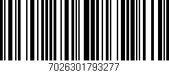 Código de barras (EAN, GTIN, SKU, ISBN): '7026301793277'