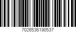 Código de barras (EAN, GTIN, SKU, ISBN): '7026536190537'