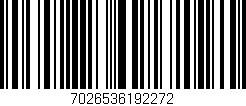 Código de barras (EAN, GTIN, SKU, ISBN): '7026536192272'