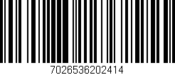 Código de barras (EAN, GTIN, SKU, ISBN): '7026536202414'