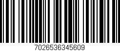 Código de barras (EAN, GTIN, SKU, ISBN): '7026536345609'