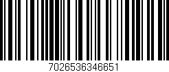 Código de barras (EAN, GTIN, SKU, ISBN): '7026536346651'