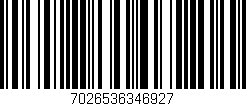 Código de barras (EAN, GTIN, SKU, ISBN): '7026536346927'