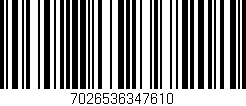 Código de barras (EAN, GTIN, SKU, ISBN): '7026536347610'