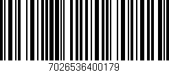 Código de barras (EAN, GTIN, SKU, ISBN): '7026536400179'