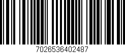 Código de barras (EAN, GTIN, SKU, ISBN): '7026536402487'