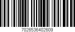 Código de barras (EAN, GTIN, SKU, ISBN): '7026536402609'