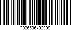 Código de barras (EAN, GTIN, SKU, ISBN): '7026536402999'