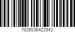 Código de barras (EAN, GTIN, SKU, ISBN): '7026536422942'