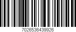 Código de barras (EAN, GTIN, SKU, ISBN): '7026536439926'