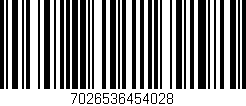 Código de barras (EAN, GTIN, SKU, ISBN): '7026536454028'