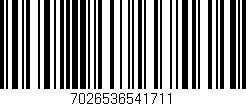 Código de barras (EAN, GTIN, SKU, ISBN): '7026536541711'