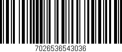 Código de barras (EAN, GTIN, SKU, ISBN): '7026536543036'