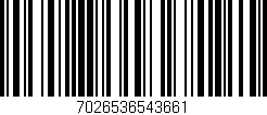 Código de barras (EAN, GTIN, SKU, ISBN): '7026536543661'