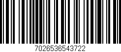 Código de barras (EAN, GTIN, SKU, ISBN): '7026536543722'