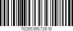 Código de barras (EAN, GTIN, SKU, ISBN): '7026536572616'