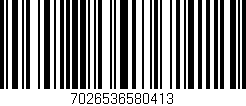 Código de barras (EAN, GTIN, SKU, ISBN): '7026536580413'