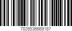Código de barras (EAN, GTIN, SKU, ISBN): '7026536669187'
