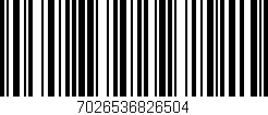 Código de barras (EAN, GTIN, SKU, ISBN): '7026536826504'