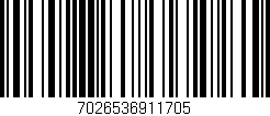 Código de barras (EAN, GTIN, SKU, ISBN): '7026536911705'