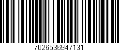 Código de barras (EAN, GTIN, SKU, ISBN): '7026536947131'